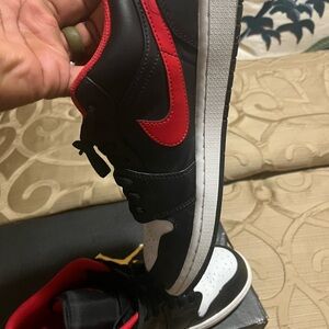 Nike AIR JORDAN 1’s Men's Black and Red Sneakers